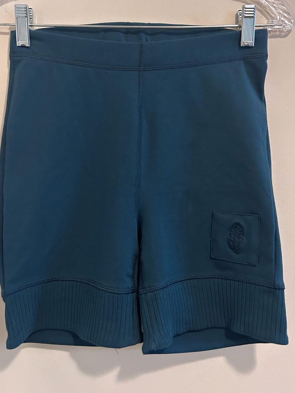 FP Movement by Free People Teal Green Ribbed Hem Active Shorts